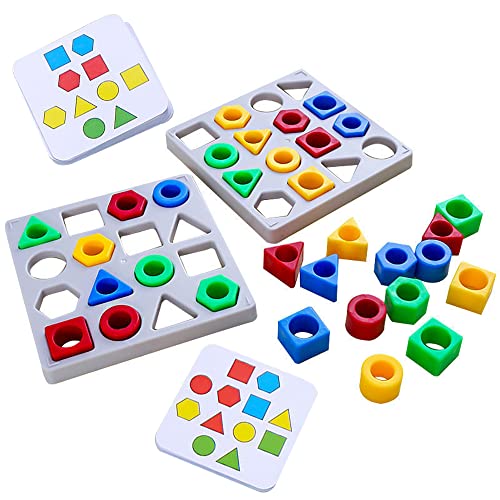 SUNSK Formanpassung Spiel Farbsensorisches Lernspielzeug Montessori Spielzeug Shape Matching Game Puzzle für Kinder Motorikspielzeug Spielzeug für Kinder Ab 3 Jahren