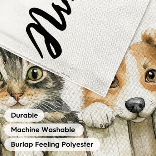 Drapeau de jardin chat et chien double face résistant aux intempéries - 8