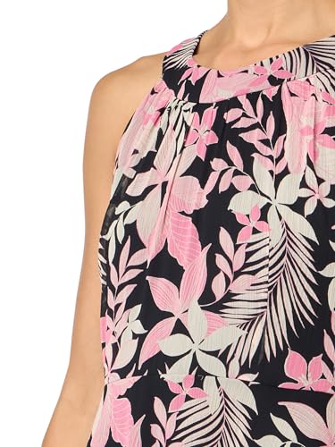 Image of Tommy Hilfiger Women's Sleeveless Halter Neck Tiered Skirt Maxi Dress