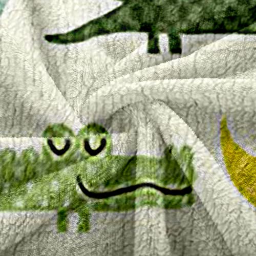 Couverture personnalisée crocodile 3D idée cadeau originale plaid flanelle doux enfant - 4