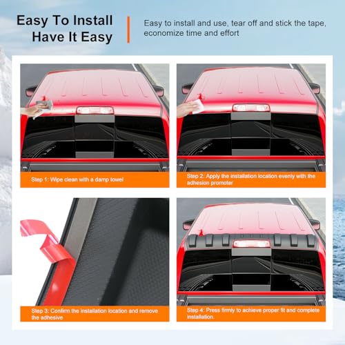 Image of powoq Rear Roof Protector Compatible with 2009-2018 Dodge RAM 1500 Truck Cab Roof Protector Replacement for 2009-2018 Dodge RAM 1500 Accessories