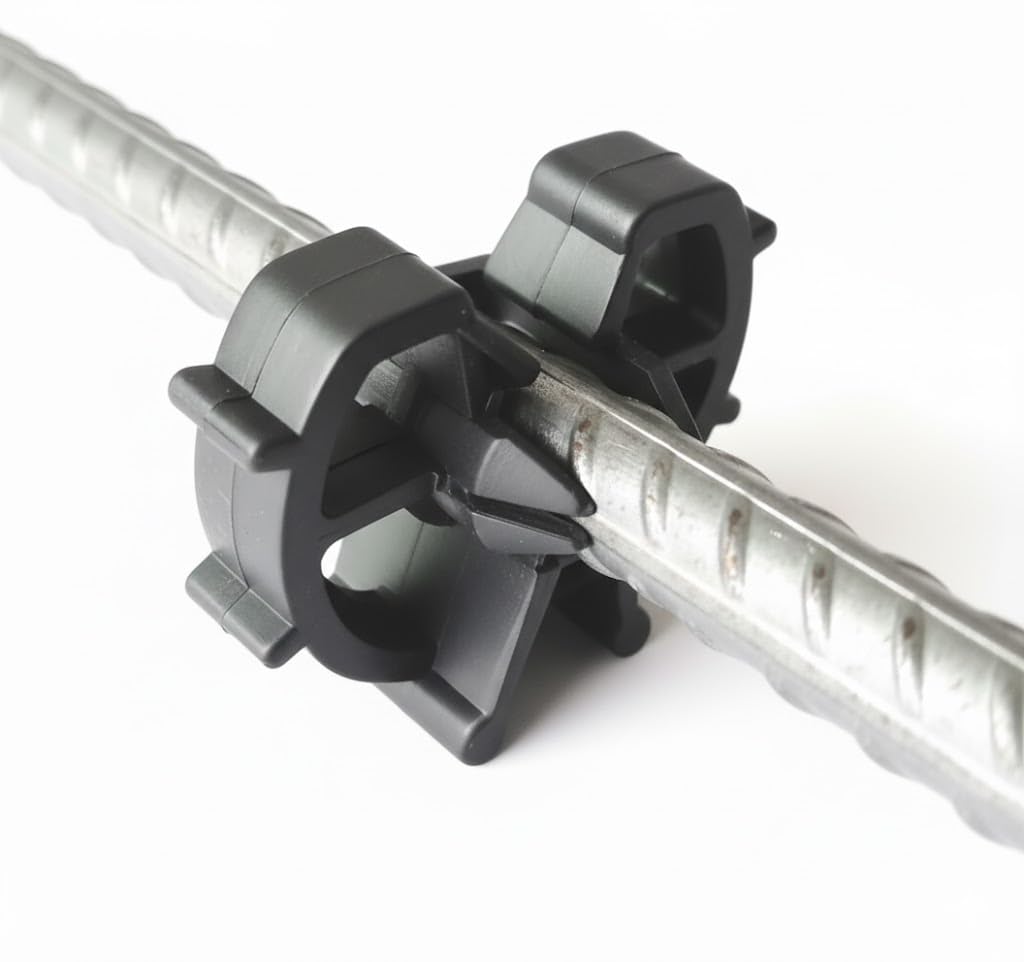 C Abstandshalter 15 mm | Abstandhalter für Beton & Bewehrung | Abstandhalter Senkrechte | Bewehrung Sternchenabstandhalter | Bewehrung Keilen für betonstahl Distanzhalter (100)