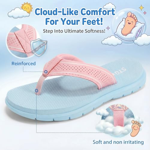Image of STQ KIDS Flip Flops Girls Boys Unisex Summer Beach Sandals Non Slip Outdoor & Intdoor Little /Big Kid