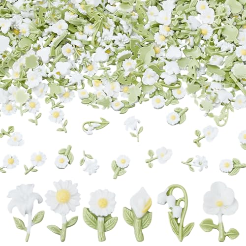 Petites fleurs en résine pour travaux manuels et maison de poupée DIY