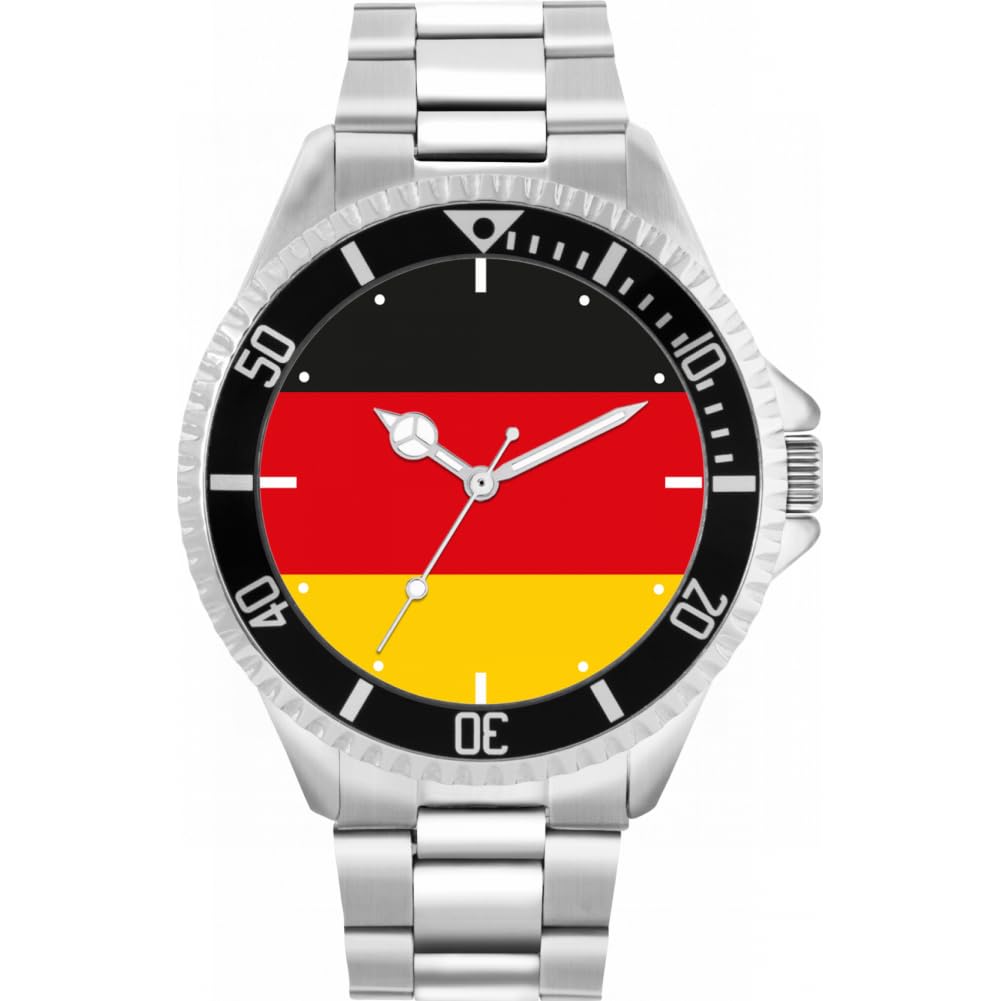Toff Londres Allemagne Drapeau Montre-Bracelet pour Homme 42 mm Conception personnalisée