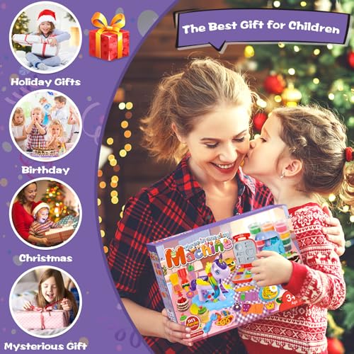 Miniatura 7 de Zqejefd Moldes Plastilina, 59 Piezas Juego De Plastilina, Herramientas Plastilina Para Niños Con 12 Botes De Plastilina, Accesorios Plastilina Para Crear Hamburguesa Y Helados, Peluquería Unicornio