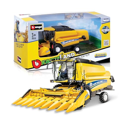 Bburago - Terre AGRICOLE New Holland TC5.90 Moissonneuse À Grains/MAÏS - 18CM