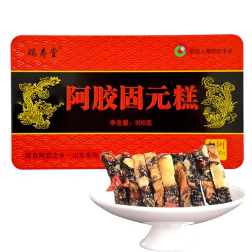 阿膠? 阿膠固元膏 500g/盒 阿膠膏 独立包装 手工制作 阿膠片 阿膠 黒ごま レッドデイト 胡桃 K芝麻??核桃? ??阿膠 個別パック 即食 山東阿膠 栄養のある健康 小吃点心 零食 甜品?点 (500g×1盒)
