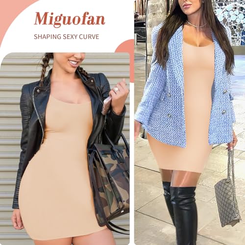 Image of Shapewear Slips for Under Dresses, Full Slip Dress for Women Tummy Control Body Shaper Seamless Shaping Dress