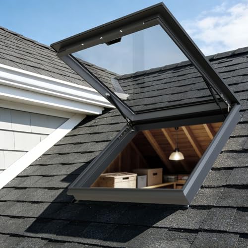 Viuseo Manual Skylight Window, Skylights for House Roof with Double