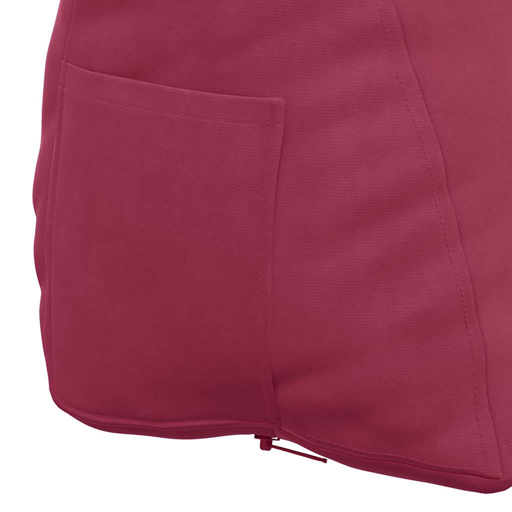 Cojín para el respaldo, color rojo vino, 45 x 20 x 35 cm, tejido de pana ergonómico, extraíble, lavable, para sofá, silla de oficina, asiento de coche, ideal como cojín lumbar, transpirable