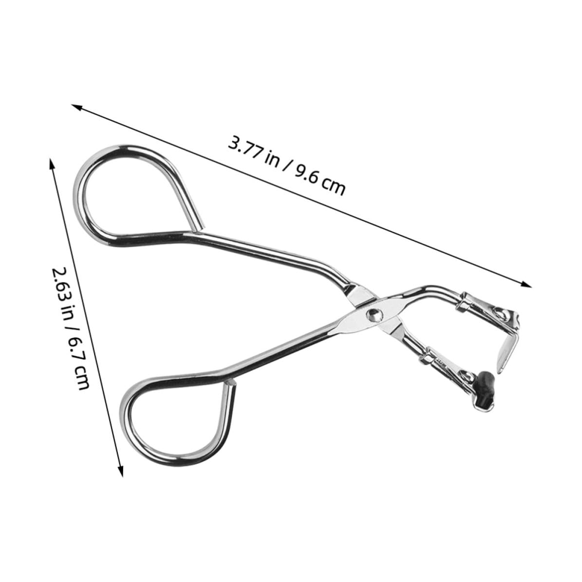 STOBAZA Rizador de Pestañas Portátil y Fácil de Transportar Herramienta Práctica y Ligera de Acero Inoxidable Color Plata para Pestañas Pequeñas, Adecuado para Uso Diario