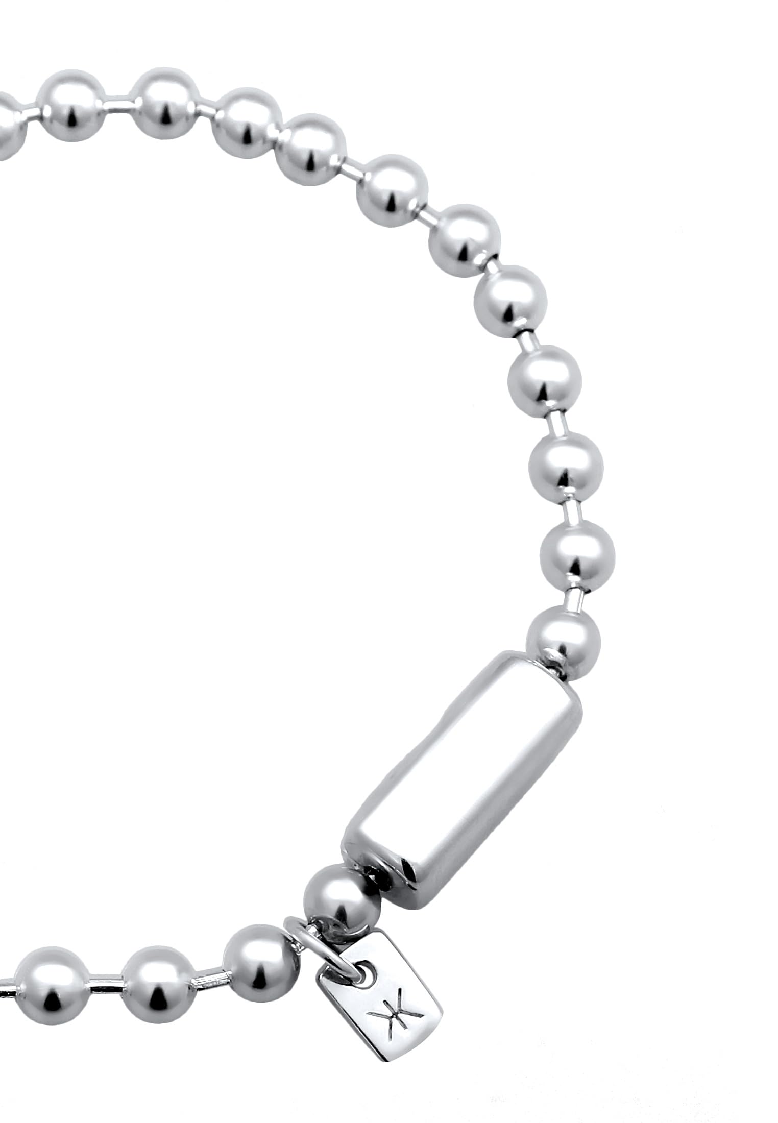 Kuzzoi Herren Silber Armband Kugelkette (4 mm) 925 Silber