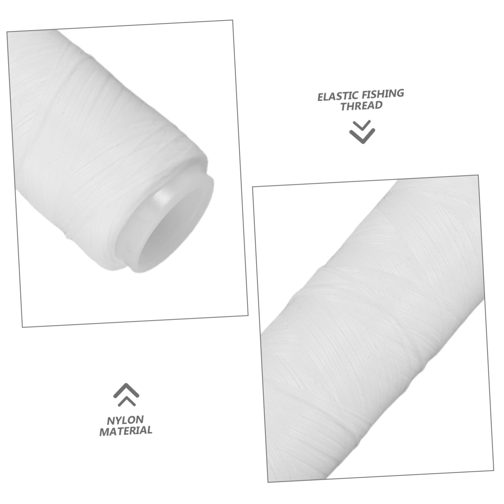 BESTonZON Fil Élastique Invisible en Nylon pour Pêche en Mer et Eau Douce, 2pcs, Design Élastique Résistant Difficile à Mordre, pour Fixer Appâts sur Hameçon
