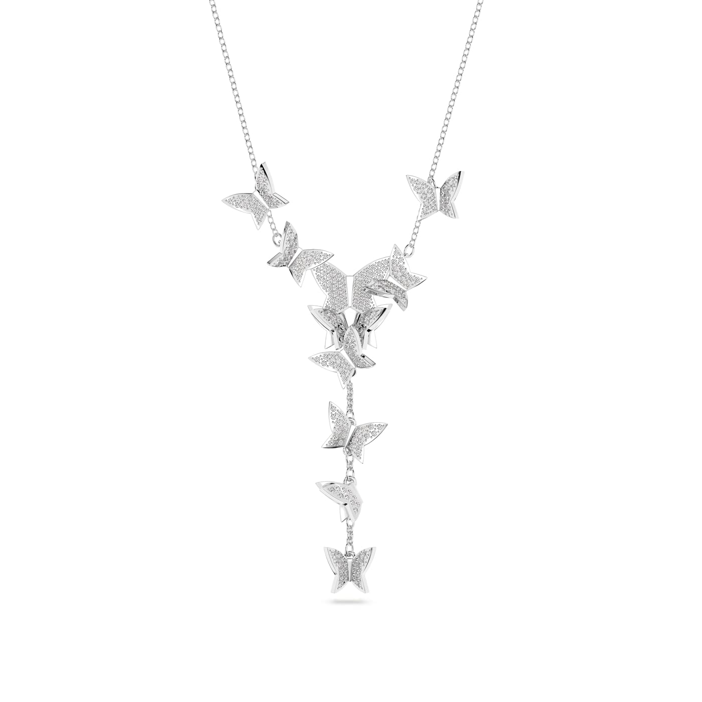 Swarovski Idyllia Lilia Kolekcja, Motyl, Biały, Powlekany rodem