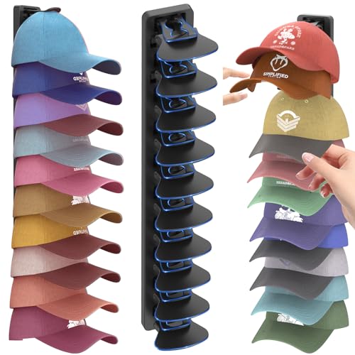 HeQe Hat Organizer for Baseball Caps 1 Pack, Adhesive Hat...