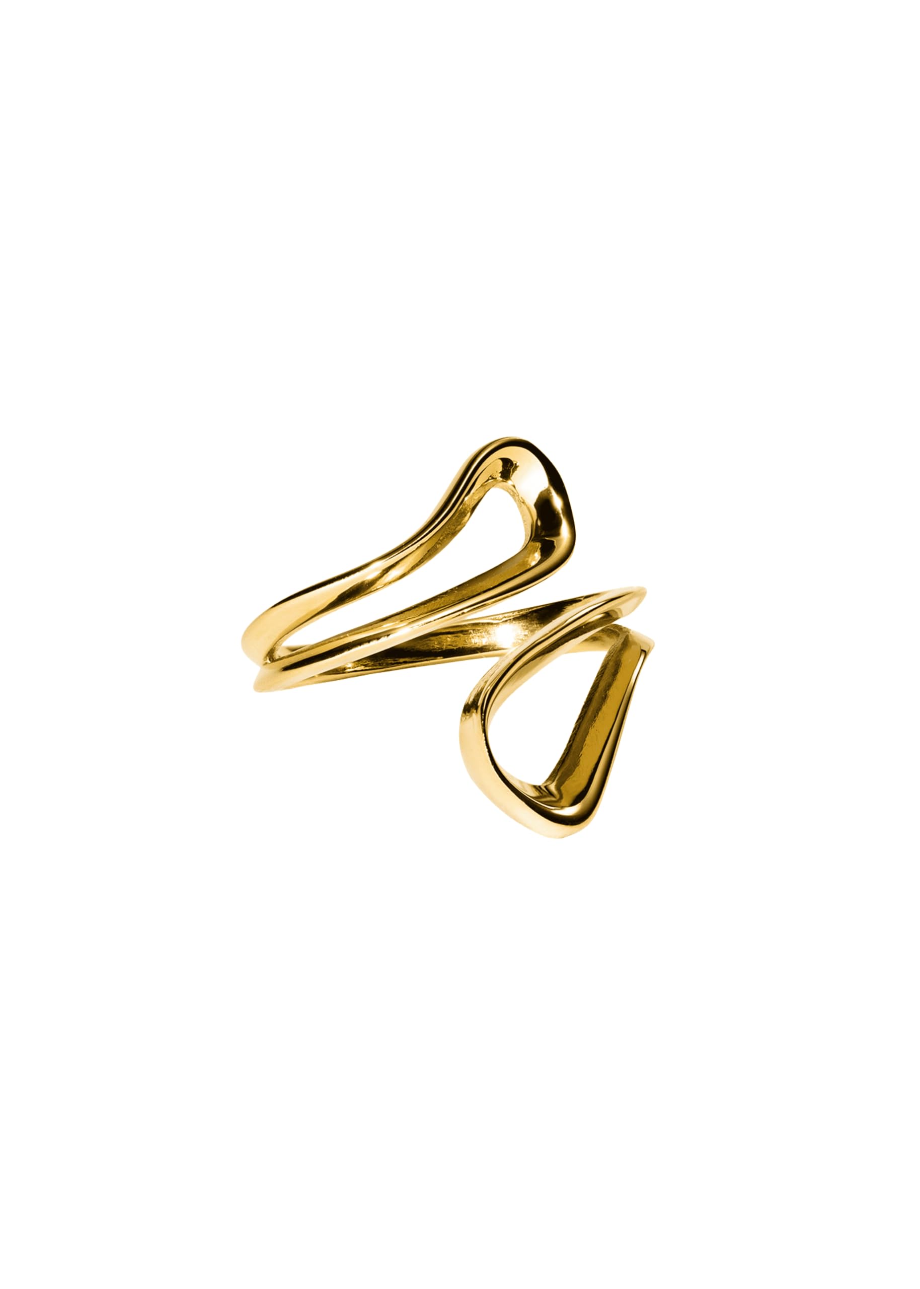 Purelei Journey Ring – Offener, größenverstellbarer Designring – Edelstahl 14K/18K vergoldet – Modernes Statement-Piece – Größen S/M & M/L – Wasserfest