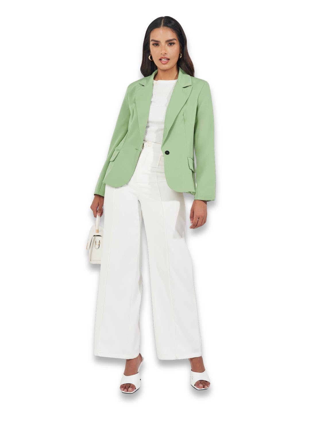 Women Regular Length Regular Fit Single Button Blazer | Stylish Outfit for Women | Perfect for Casual, Party & Everyday Wear-image-10