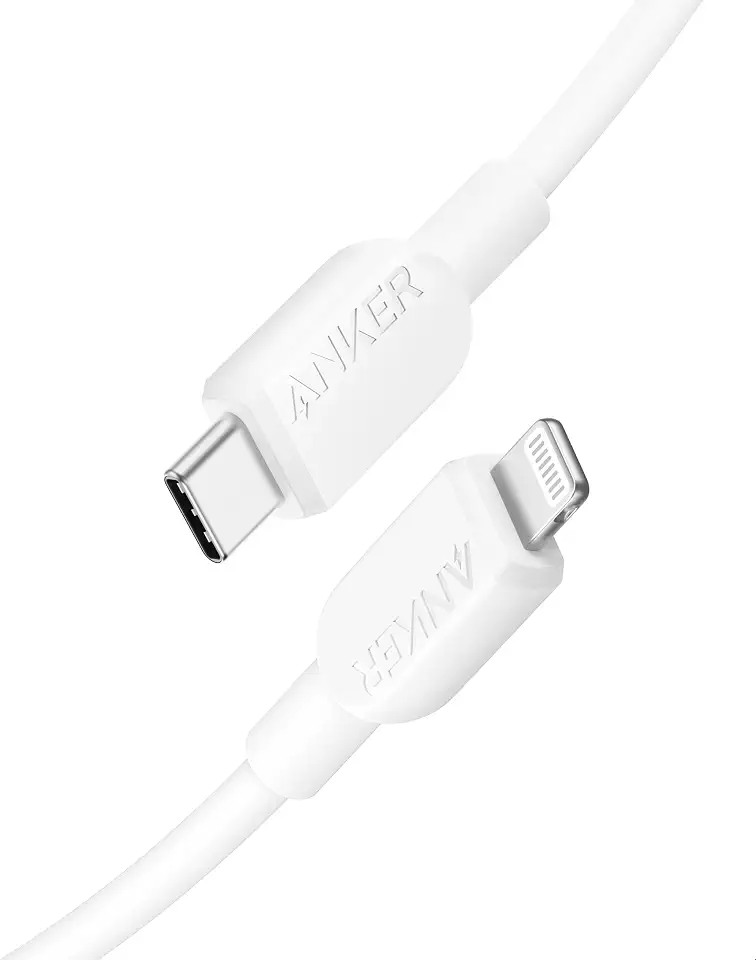 Anker Cabo USB-C para Lightning (0,9 m, Branco), Certificado MFi para iPhone Série 14/13/12/11 e mais (Carregador Não Incluído)
