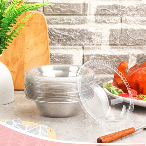 Image of Lallisa 100 Pcs 12oz Clear Disposable Plastic Bowls Party