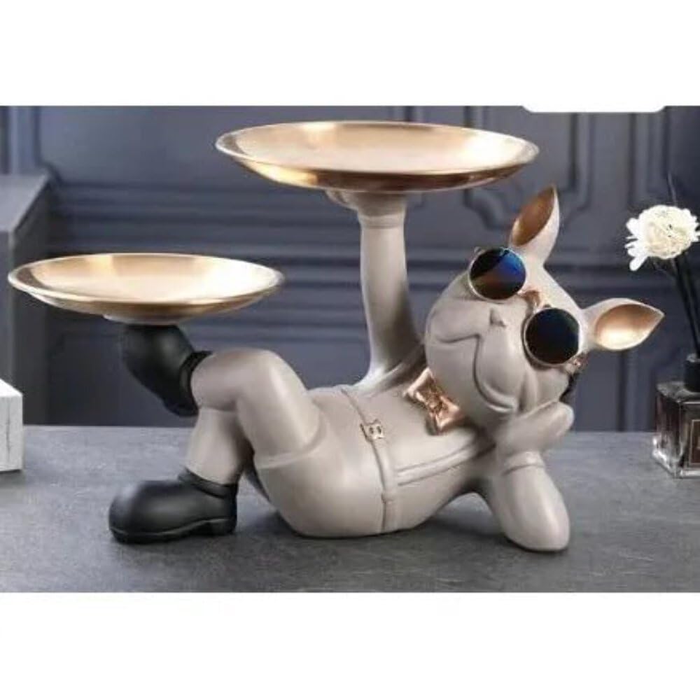 Figurines animales bulldog résine pour amateur de chien et art