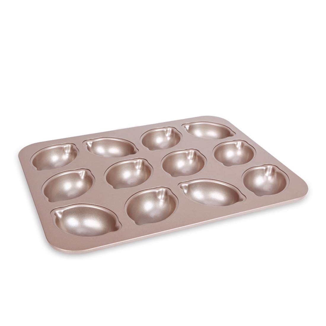 Moldes antiadherentes para magdalenas de limón con 12 cavidades, bandeja para hornear en forma de limón 3D, divertidos moldes de silicona para cupcakes, fondant, chocolate y postres, ideal para