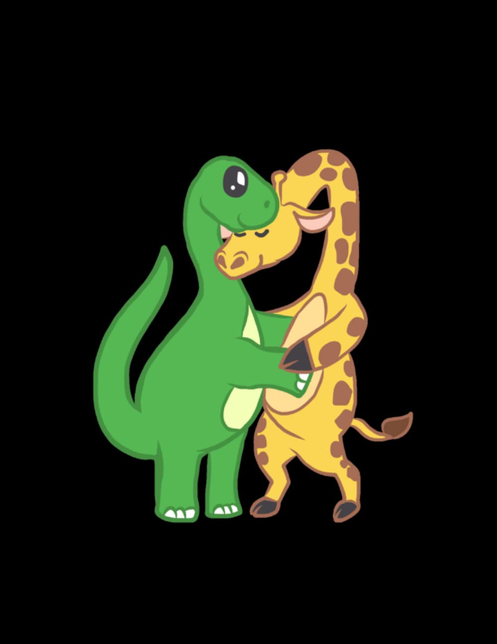 A Dinosaur Hugging A Giraffe: Paperback Books Interesting Notebook Him Composition Writing Notes Her The Supplies Book College Ruled Notebooks Note School Books
