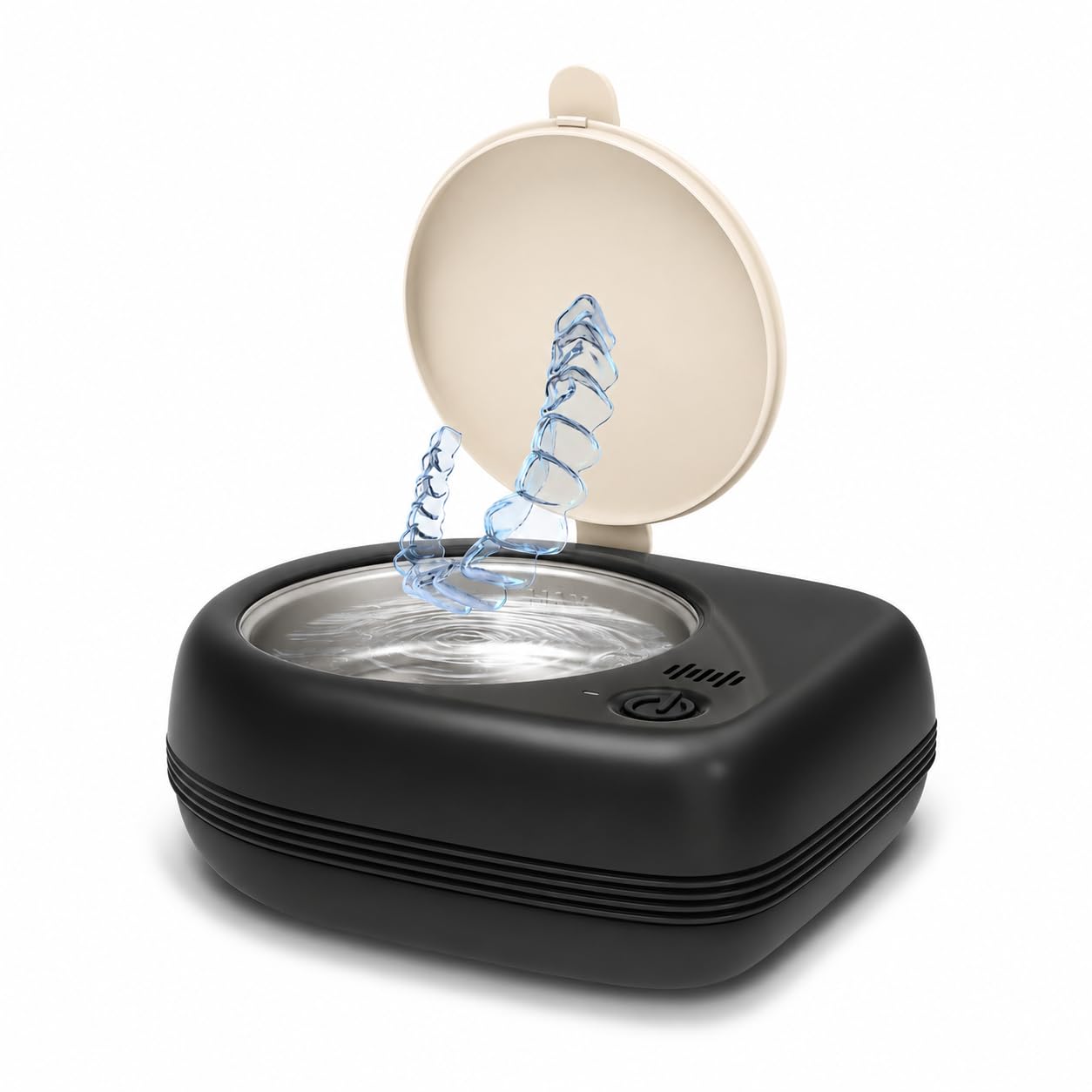 Photo 1 of Cordless Retainer Cleaner Machine, 50kHz Ultrasonic Cleaning Pod for Aligners, Night Guards and Mouth Guards, Rechargeable Portable Cleaner with 6 Cleaning Tablets