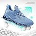 Mens Walking Shoes Running Slip on Tennis Casual Fashion Blade Sneakers Comfort Workout Sport Athletic Trainers Blue