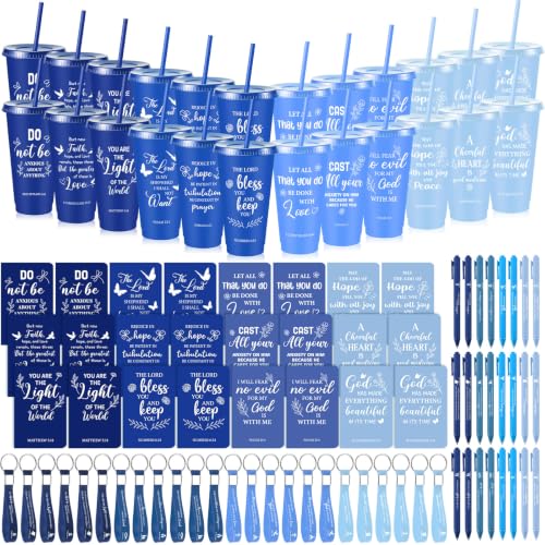 Hollowfly 24 Set/96 Pcs Christian Church Religious Gifts(Gradient Blue)