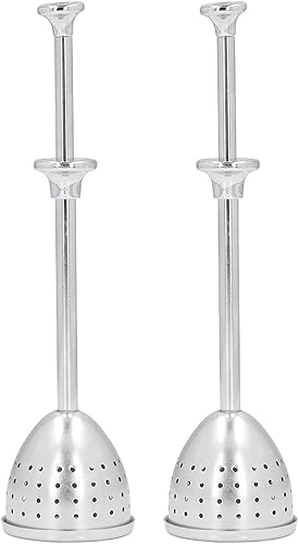 Filtro infusor de acero inoxidable reutilizable mango largo para amantes del té, aplicable en casa y oficina