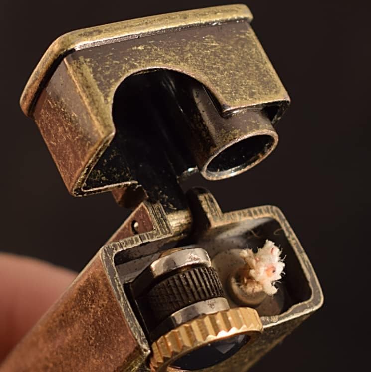 Encendedor metálico retro para queroseno, portátil y recargable miniatura 3