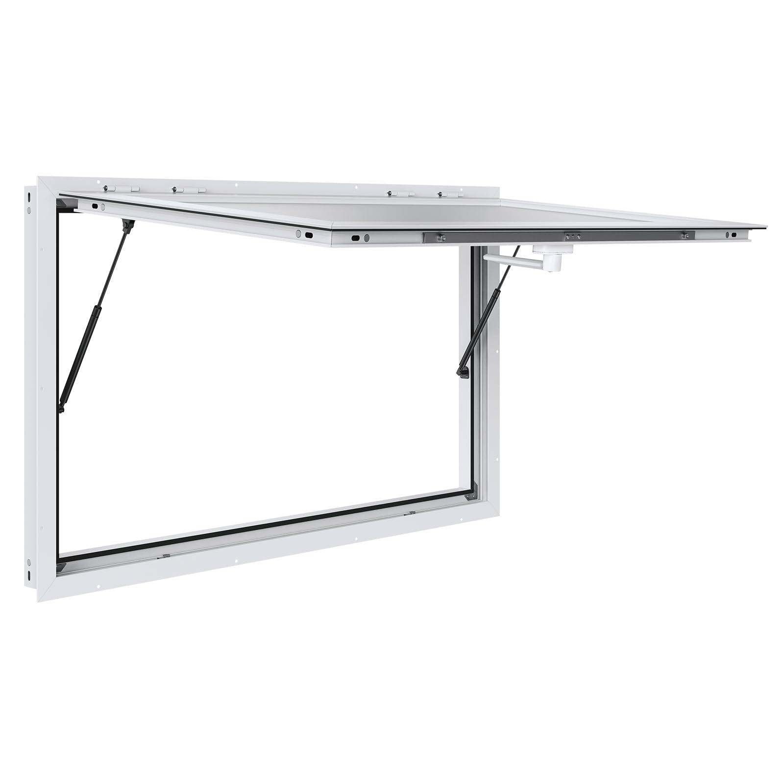 VEVOR Concession Window for Food Truck 60 x 36 Inch, Concession Stand Serving Window Door with Double-Point Fork Lock, Concession Awning Door Up to 85 Degrees for Food Trucks, Glass Not Included