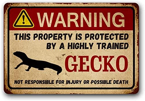 Miniatura 22 de Eveokoki Letrero de tortuga, divertido letrero de advertencia de metal, regalo para mascotas, mascota exótica, letrero de estaño para mascotas S-8