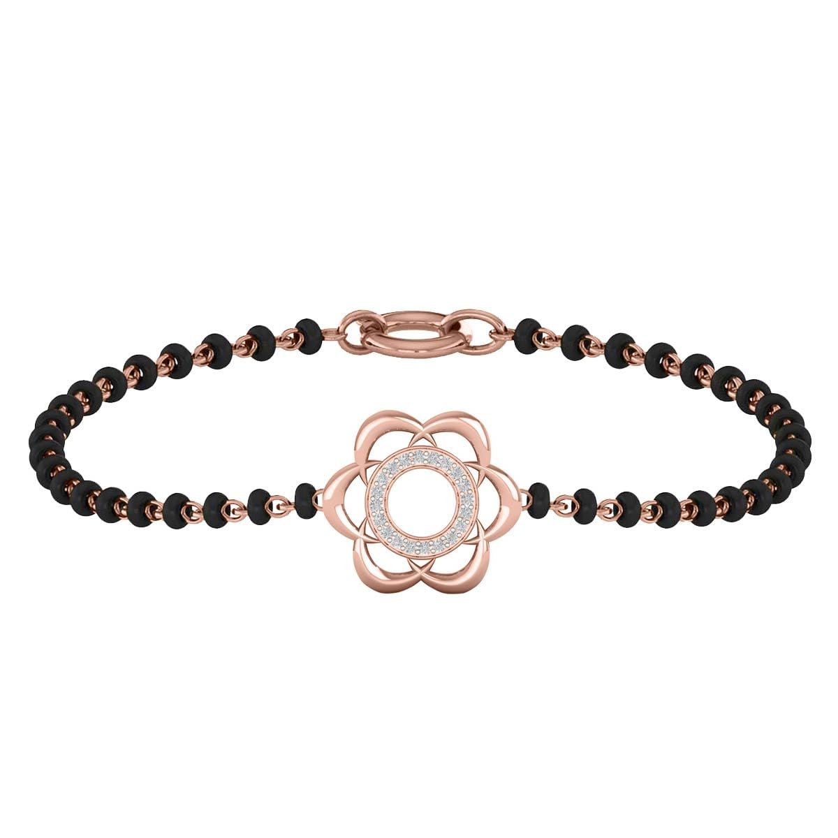 18K/14K Yellow Gold, White Gold, Rose Gold And Diamond Bracelet