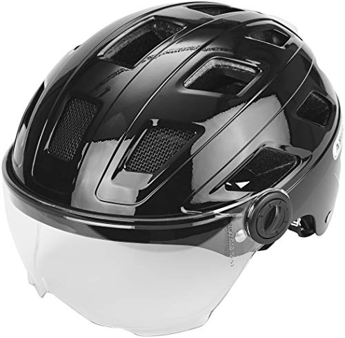 ABUS Hyban+ Casque pour vélo Noir/Transparent 58-63 cm