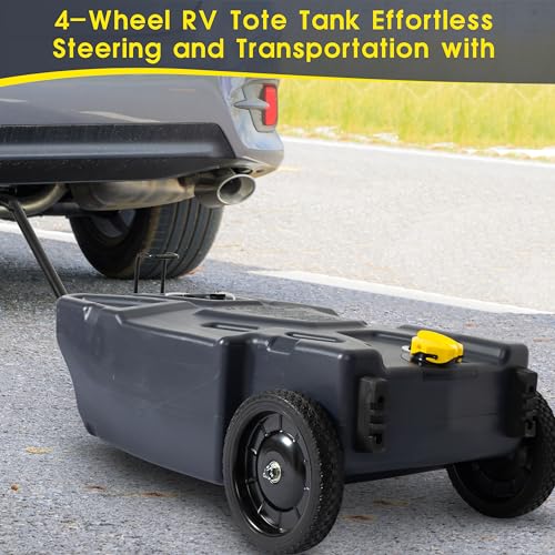 Venustank TK39-4W-2 39 Gallon Rv Portable Waste Tank 4 Wheel Tote Tank thumb #6