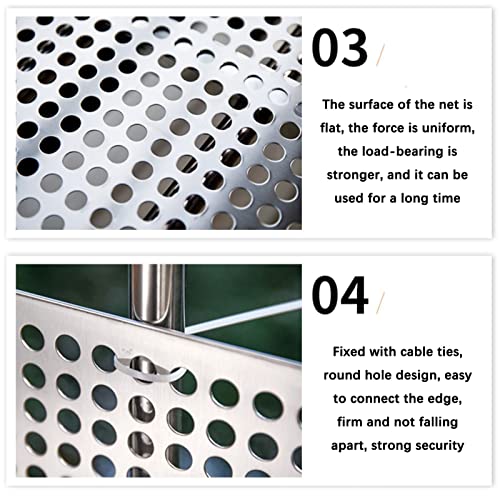 Rete protección balcon gatos con paneles de acero inoxidable 7