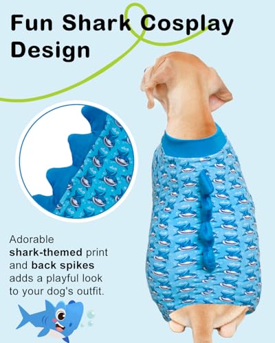 Pyjama requin pour chien contre le froid vêtement extensible doux - 3