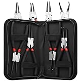 4 Stück Sprengringzangen Set, Seegeringzange Set, Sicherungsringzangen, Segeringen Zangen Sets,...