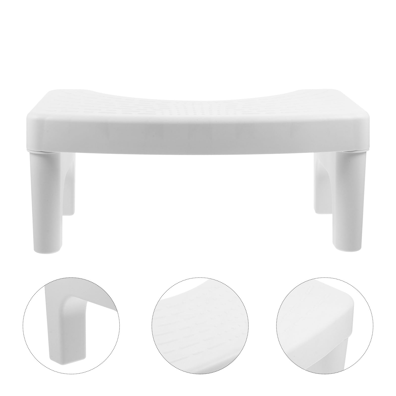 Sgabello per Wc Antiscivolo in Plastica Resistente, Poggiapiedi Ergonomico Compatto per Adulti, Supporto per Toilette in Casa, Hotel e Bagni Pubblici, Ausilio la Mobilità
