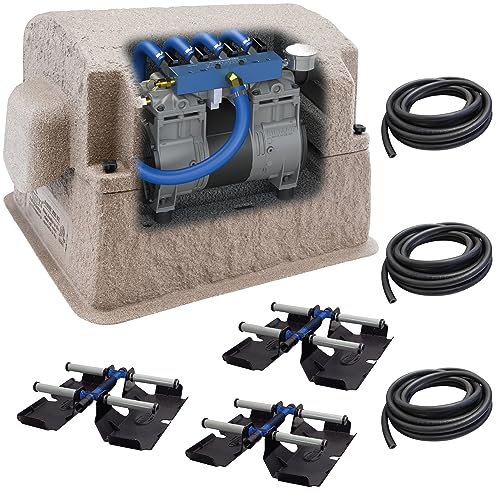 Airmax PondSeries PS40 Aeration System, Pond & Lake Aerator, Aerate Ponds & Lakes up to 3 Acres, Quiet & Energy Efficient Compressor, Maximum Water Circulation, 3 Air Diffuser Kit, 115v