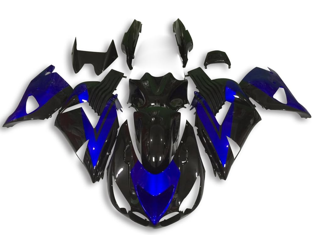 Injection Molding Plastic Fairing Kit For 06-11 ZX14R ZX-14R 2006 2007 2008 2009 2010 2011 ZZ-R1400 Black Blue Fairings Set 026CO