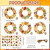 Lonfliness 36 Sets Fall Maple Leaves Pumpkin Wreath Craft Kits Autumn Checkered Polka Dot DIY Wreath Hanging Ornaments Thanksgiving Paper Art Craft for School Classroom Home Party Favors Activities #1
