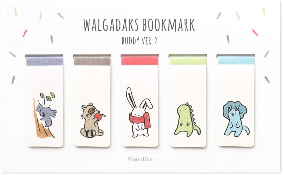 Monolike Magnetic Bookmarks Buddy ver.2, Set of 5