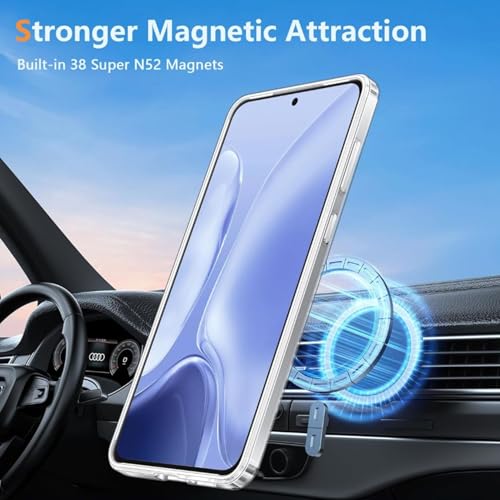 Image of ShieldTech Back Cover Case + Tempered Glass for Samsung Galaxy S25 Edge 5G | Mag-Safe Compatible | Mobile Phone Back Cover Case for Samsung Galaxy S 25 Edge | Samsung S25 Edge 5G TPU Transparent Case