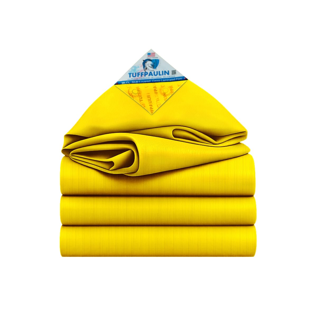 TUFFPAULIN 21FT X 15FT 120 GSM Yellow Extra Strong Virgin Tarpaulin Tirpal Tadpatri Tharpai Thadika Mulching Sheet, UV Resistant Eyelets, 100% Waterproof, 6 Layer 3D Rib Technology-image-21