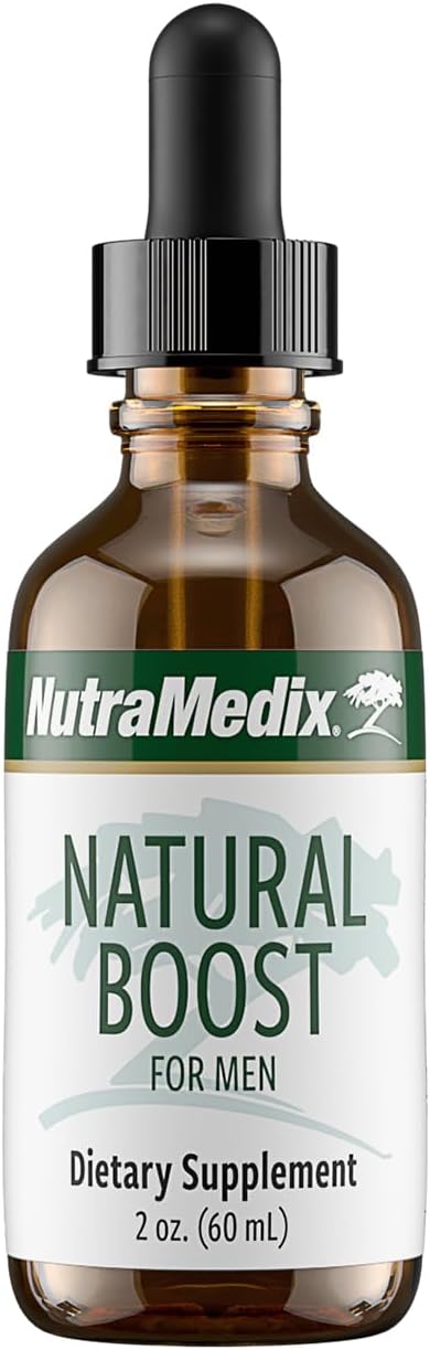 NutraMedix Natural Boost for Men - Amino Acids and Energy Support - Ginkgo Biloba, Maca Root, Saffron Extract, Epimedium, and L-Arginine - Men's Health Supplement (2oz / 60ml)