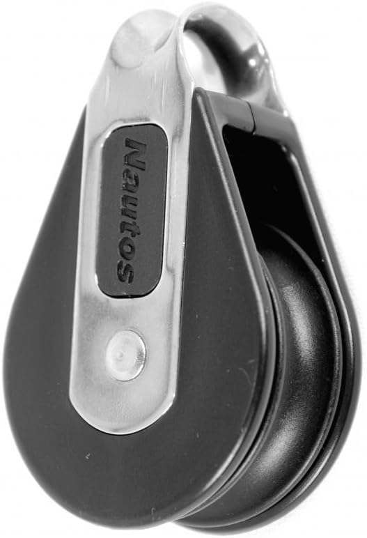 Nautos#92314-Classic line 39 MM -Single Fixed Head- 39 mm sheave-Long Lasting Characteristics.Sailboat Block