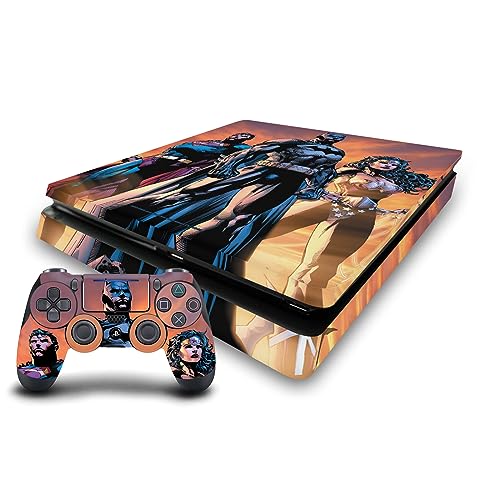 Protégez votre PS4 Slim des Rayures - Skin Vinyle Autocollant Justice League DC Comics Head Case